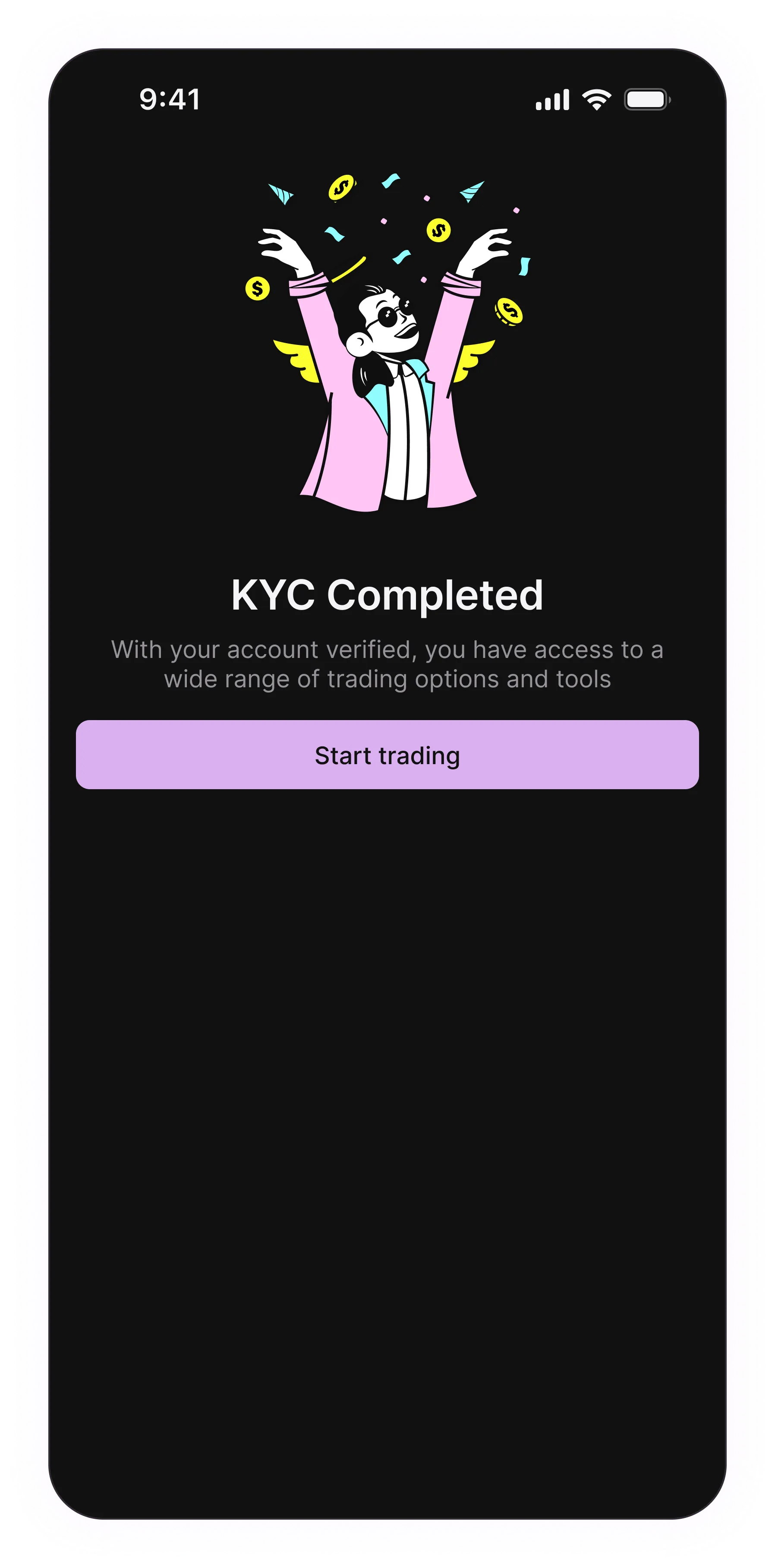 Register and pass KYC